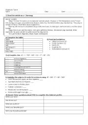 English Worksheet: Diagnostic Test for Beginners