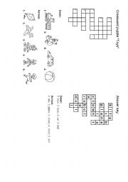 English Worksheet: Crossword toys