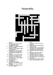 Personality crossword