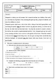 English Worksheet: 7th form global test 3