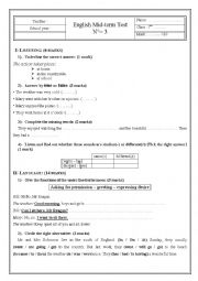 th form mid term test N3