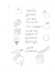 English Worksheet: Food words