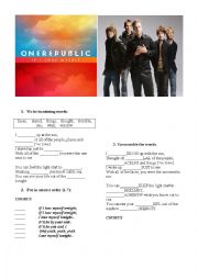 English Worksheet: One Republic - If I lose myself 