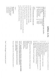 English Worksheet: MATILDA, the film