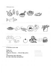 FOOD worksheet