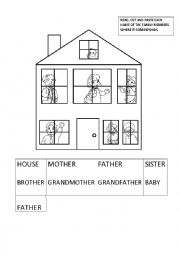 English Worksheet: family and home