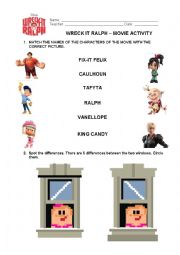 English Worksheet: Wreck it Ralph 2