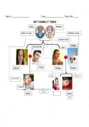 English Worksheet: family tree worksheet