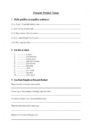 English Worksheet: Present Perfect Tense