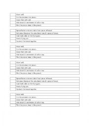 English Worksheet: imperative ordering