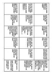 English Worksheet: Trinity 5 Speaking Cards