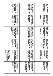 English Worksheet: Trinity 6 Speaking Cards