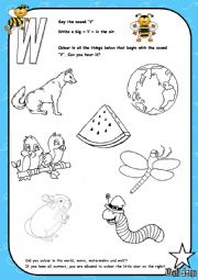 Alphabet - Letter W - Activity