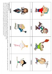 English Worksheet: People Flashcards & Activity 2