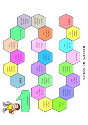 English Worksheet: Board game proper and plural nouns