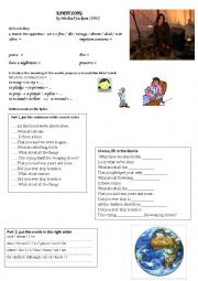 English Worksheet: Earth Song by Michael Jackson