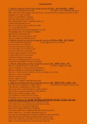 English Worksheet: Rephrasing comparatives