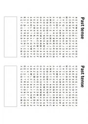 English Worksheet: past tense wordsearch