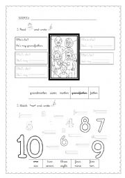 English Worksheet: Family