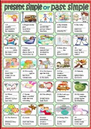 English Worksheet: present simple or past simple