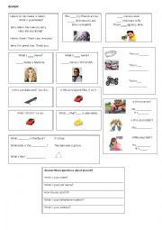 English Worksheet: Review