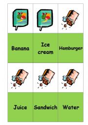 English Worksheet: Food domino - A