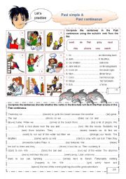 English Worksheet: Past simple & Past continuous