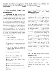 English Worksheet: The 2n term the 2nd English exam for the 9th grades