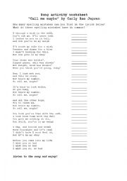 English Worksheet: Carly Rae Jepsen - 