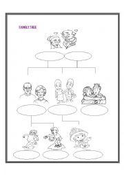 English Worksheet: Family Tree