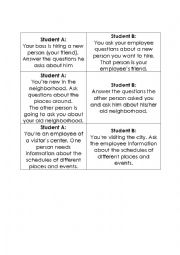 English Worksheet: Role play WH questions