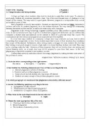 English Worksheet: Plagiarism Test