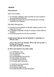 English Worksheet: Third conditional sentences, modal verbs and quantity