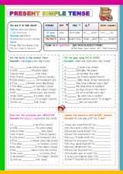 English Worksheet: Present simple practice 