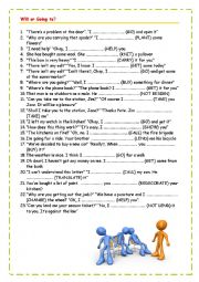 English Worksheet: will or going to?