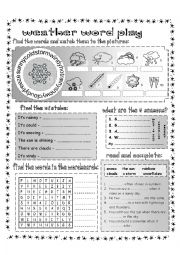 English Worksheet: Weather Word Play