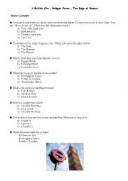 English Worksheet: Bridget Jones,: The edge of reason