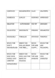 English Worksheet: Personality Adjectives game card matching 