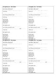 English Worksheet: All together Now - The Beatles