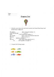 English Worksheet: Progress Test