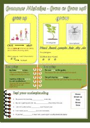 English Worksheet: Grow or Grow up