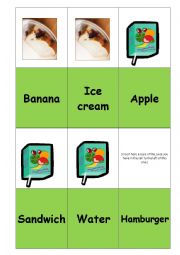 English Worksheet: Food Domino E