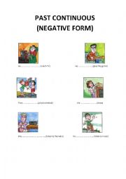 English Worksheet: past continuous