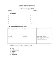 The Classroom to accompany Heinle Picture Dictionary Pgs. 18-19