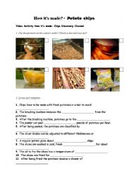 English Worksheet: Potato Chips - How is it made?