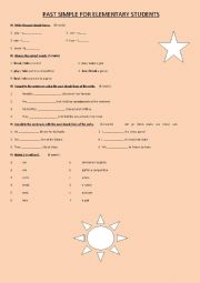 PAST SIMPLE WORKSHEET