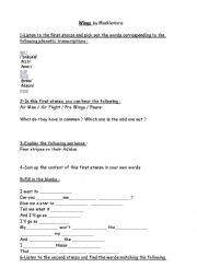 English Worksheet: Wings by Macklemore