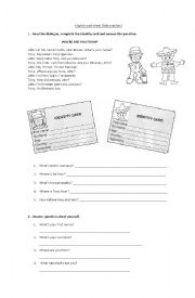 English Worksheet: NATIONALITIES