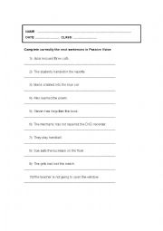 Passive Voice exercise