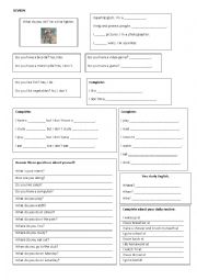 English Worksheet: Review Simple Present